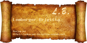 Lemberger Brigitta névjegykártya